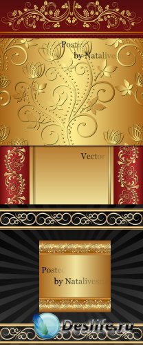  -     / Vector - Red - gold backgrounds