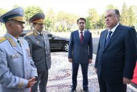 President Emomali Rahmon gets acquainted with the service and living conditions of border guards