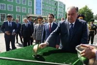 The Head of state Emomali Rahmon lays foundation for five 16-storey residential buildings for Border Troops’ officers