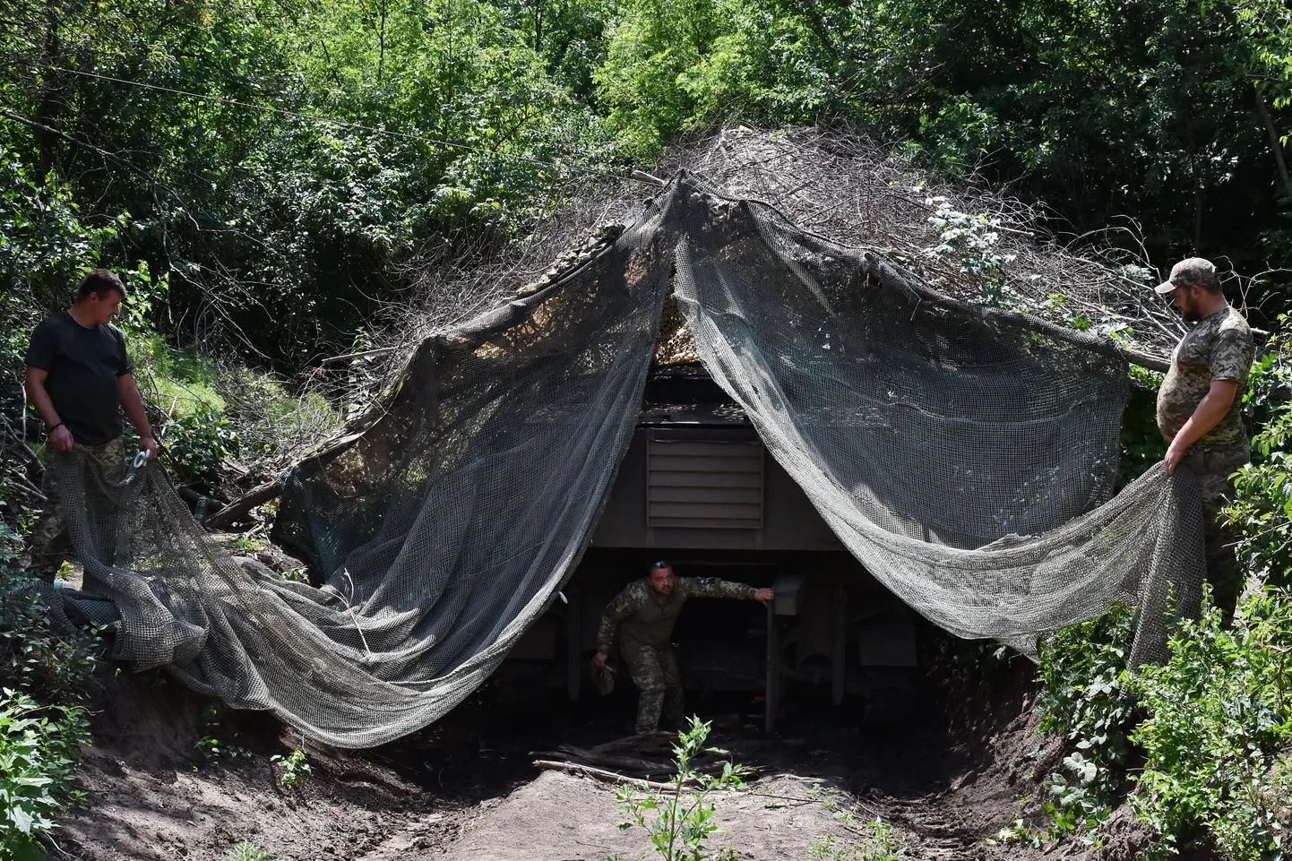 Ukraina sõjaväelased rindejoone lähedal Zaporižžja oblastis.