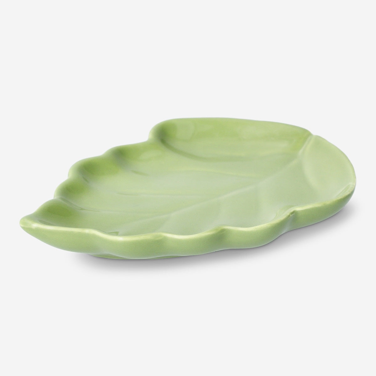 Small Leaf-Shaped Dish - Green