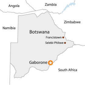 Map of Botswana