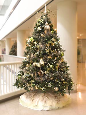 FestofTrees_Tree with silver and butterfly decorations