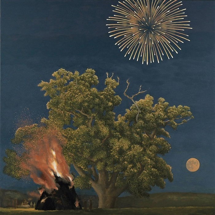 Oak Tree, Bonfire, Moon and Firework, 2012 (detail) (700x700, 482Kb)
