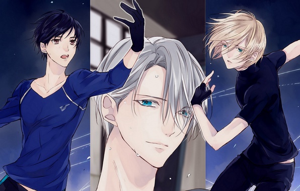 yuri-on-ice-iurii-na-ldu-art-parni-anime-figuristy-troe-vikt (596x380, 83Kb)