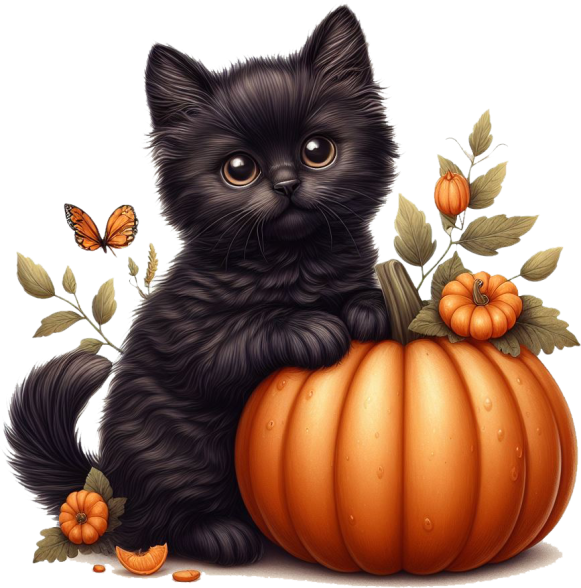 Pumpkins&BlackCatAImadeByLoriM10-233 (581x588, 440Kb)