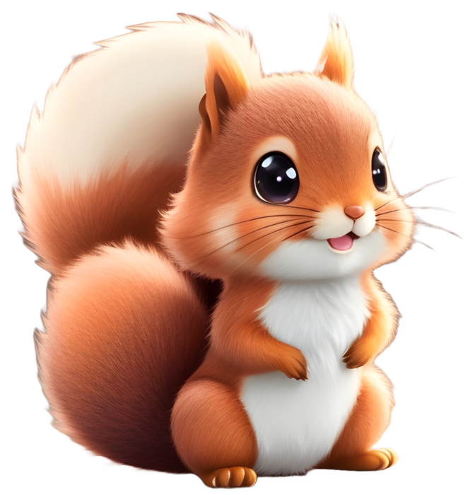 Pngtreecute tiny anime squirrel sticker_13157807 (672x700, 502Kb)