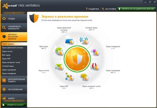 Бесплатный антивирус для ПК avast! Free Antivirus. Скачать бесплатно