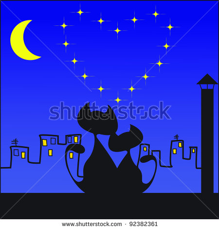 stock-vector-two-cats-under-the-moon-92382361 (450x470, 41Kb)