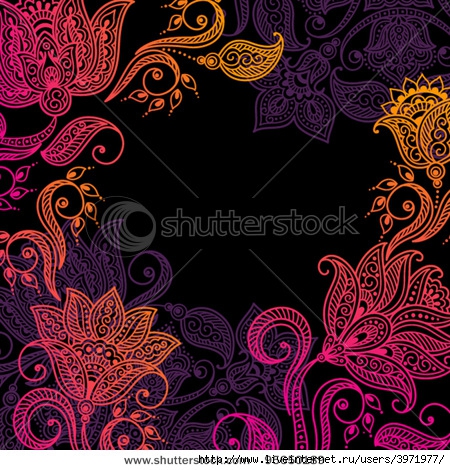 stock-vector-floral-pattern-background-with-indian-ornament-95650189 (450x470, 237Kb)
