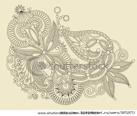 stock-vector-hand-draw-line-art-ornate-flower-design-ukrainian-traditional-style-92730610 (450x383, 145Kb)