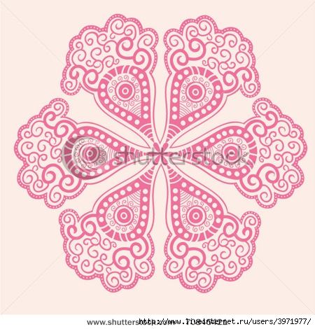 stock-vector-indian-ornament-kaleidoscopic-floral-pattern-mandala-in-pink-70845421 (450x470, 162Kb)
