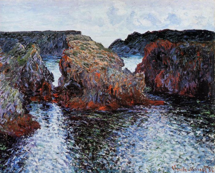 Belle-Ile, Rocks at Port-Goulphar, 1886 (700x563, 572Kb)