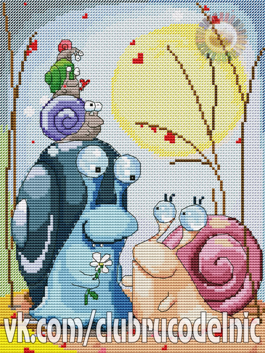 Family of snails (526x700, 719Kb)