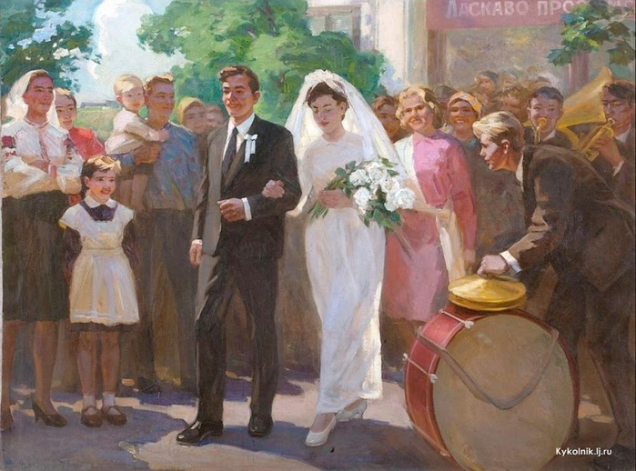 Васягин Григорий Васильевич (Украина, 1928 – 2005) «Свадьба» 1973 (700x518, 388Kb)