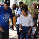 Sherri Saum – Pictured outside Warner Brothers Studios in Burbank - 454 x 770