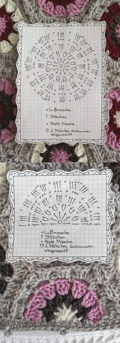 Crochet Hexagon - Chart ❥ 4U // hf