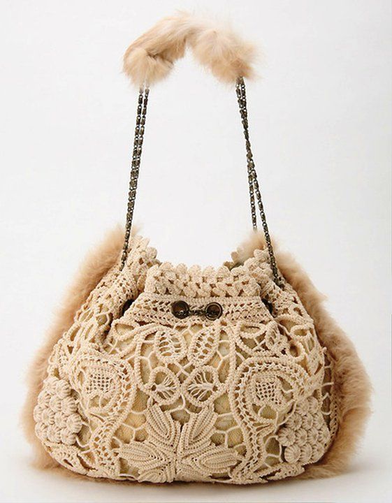 Romanian Point Lace bag