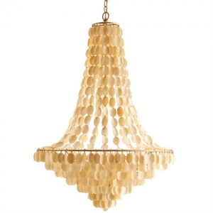 Southampton Large 8L Iron/Shell Chandelier