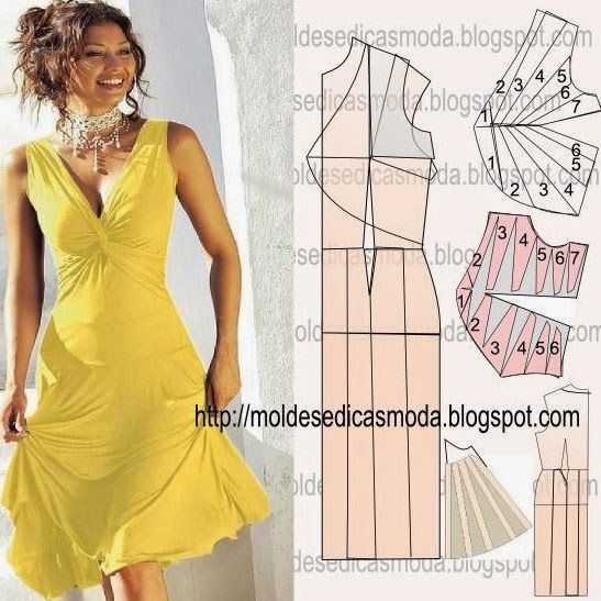 Moldes Moda por Medida: TRANSFORMAÇÃO DE MOLDE VESTIDOS _122