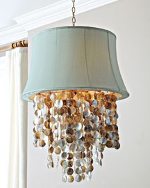 lamp with abalone shells