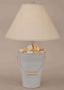 Bucket of Shells Lamp-Cottage Seaside Villa