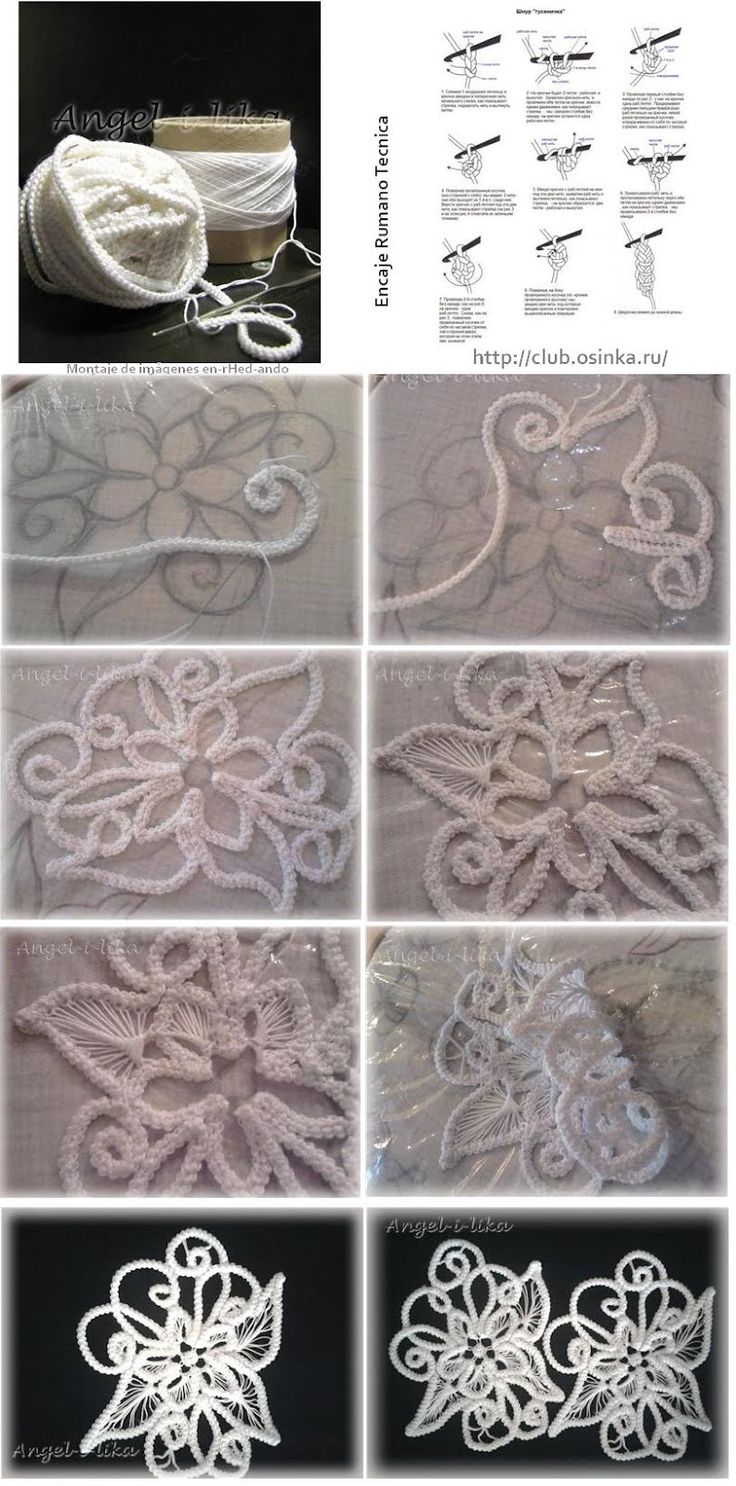 CROCHET - Romanian Point Lace Tutorial & Patterns.