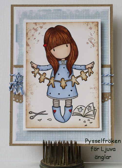 Card: Card with Gorjuss stamp