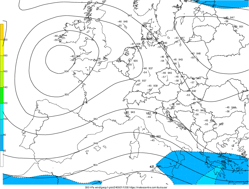 analyse d'altitude 300 hpa