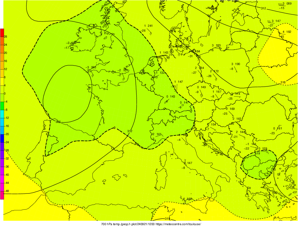 analyse d'altitude 700 hpa