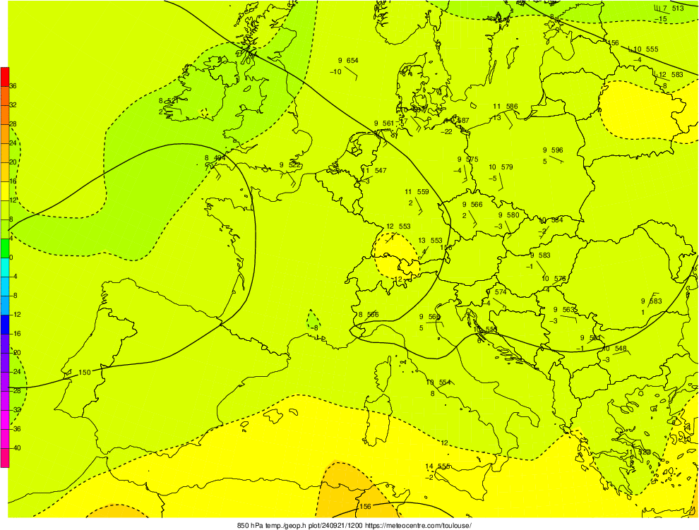 analyse d'altitude 850 hpa