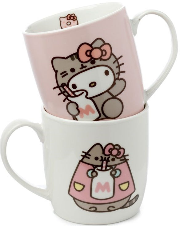 Set van twee mokken - Hello Kitty & Pusheen