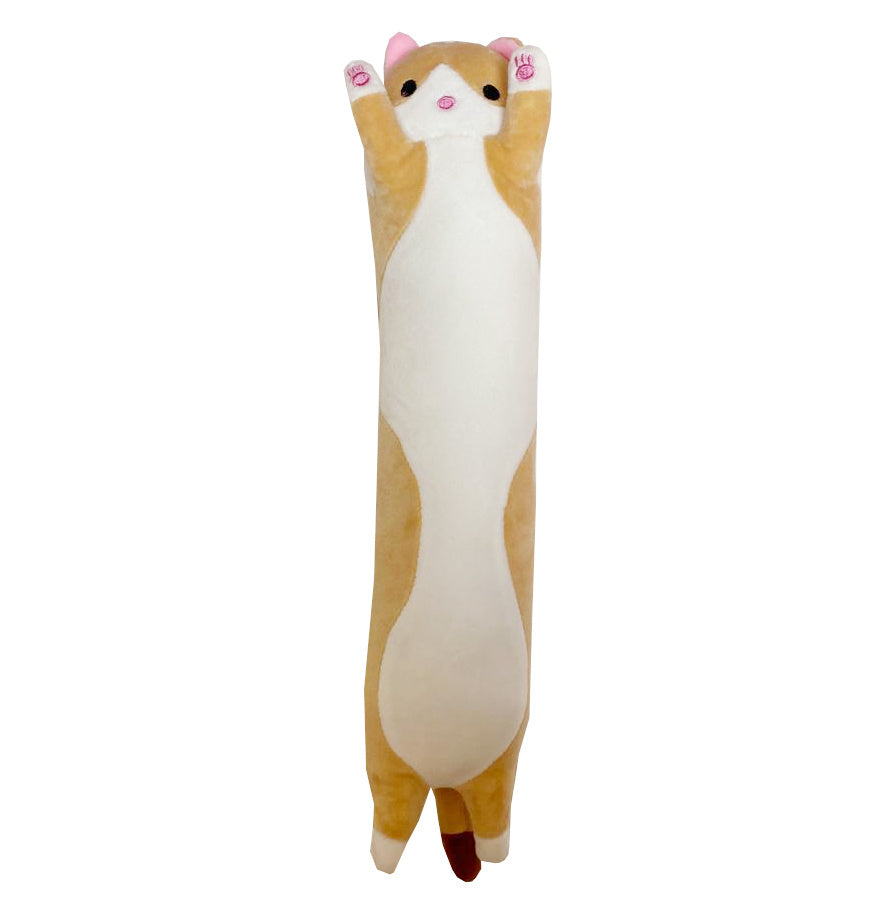 Long Kawaii Cat Plush - BROWN