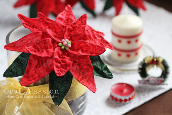 Make Fabric Poinsettia