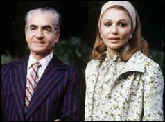 The Shah of Iran Reza Pahlavi and his wife, Empress Farah Diba 