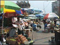 A market in Kosovo