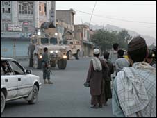 Isaf patrol in Kandahar