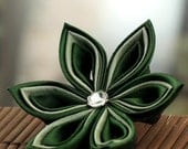 Wood Elf - Kanzashi  Silk Flower Hair Clip