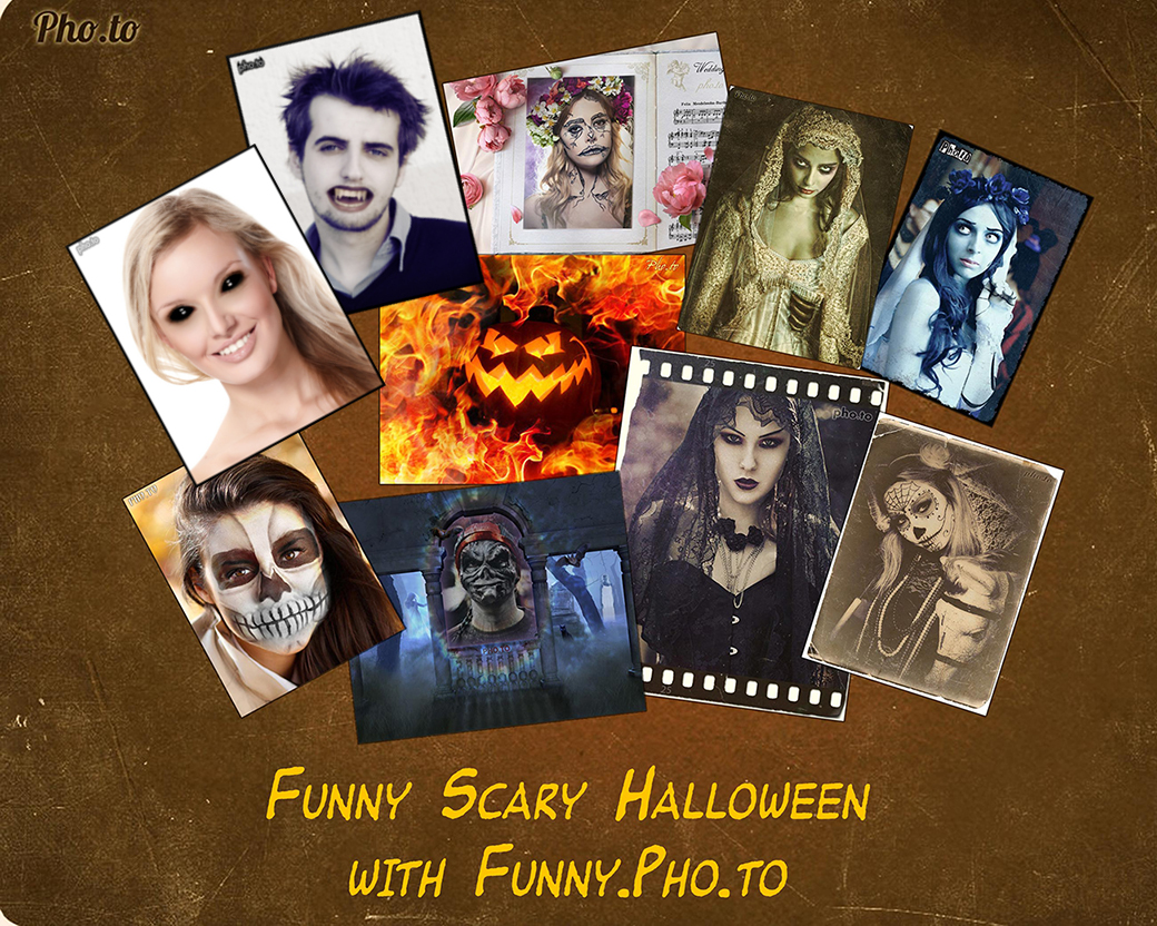 Funny and scary Halloween photo effects and frame online from Pho.to