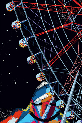 Ferris Wheel Night by Teddy Kang