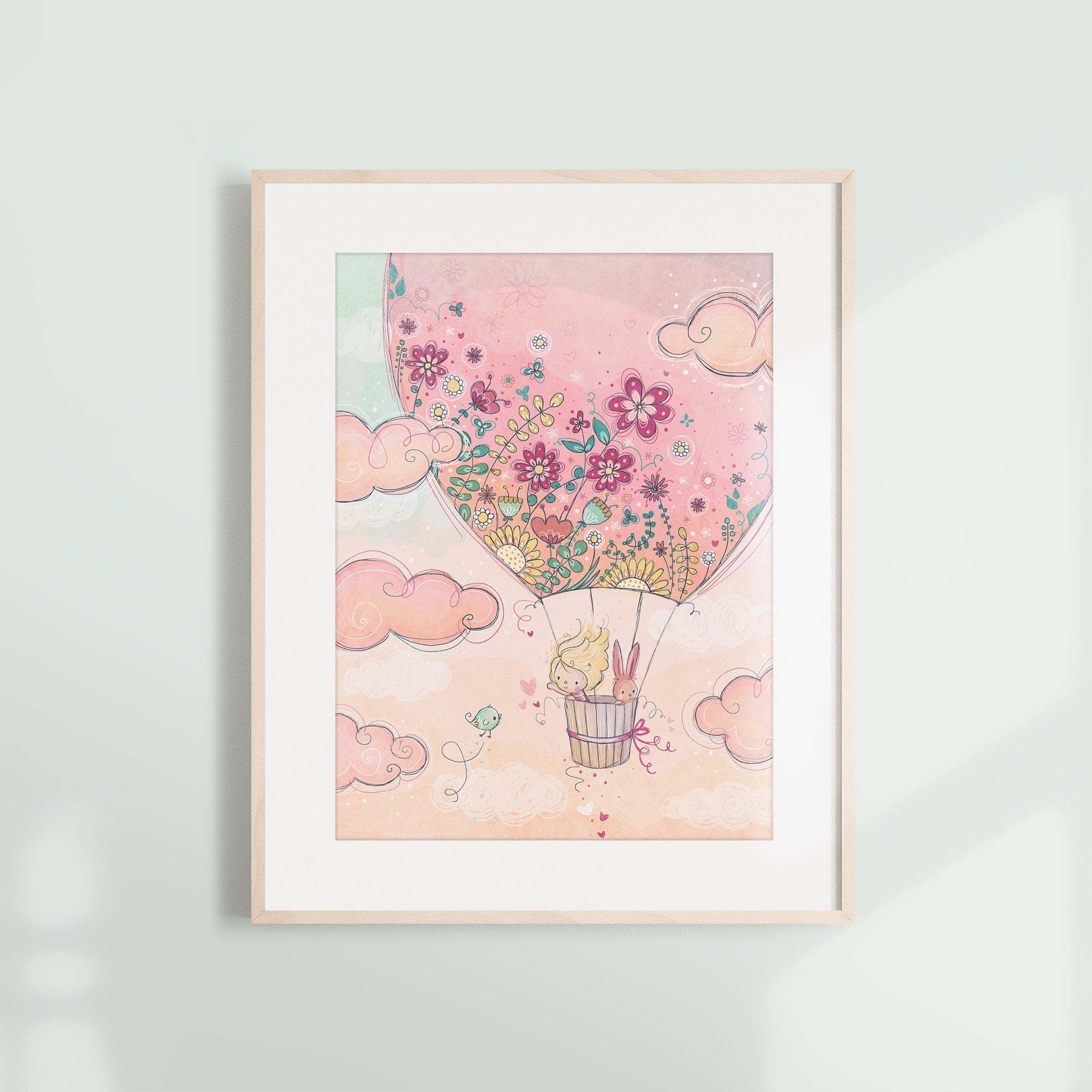 'Hot Air Balloon' Children's Wall Art Print