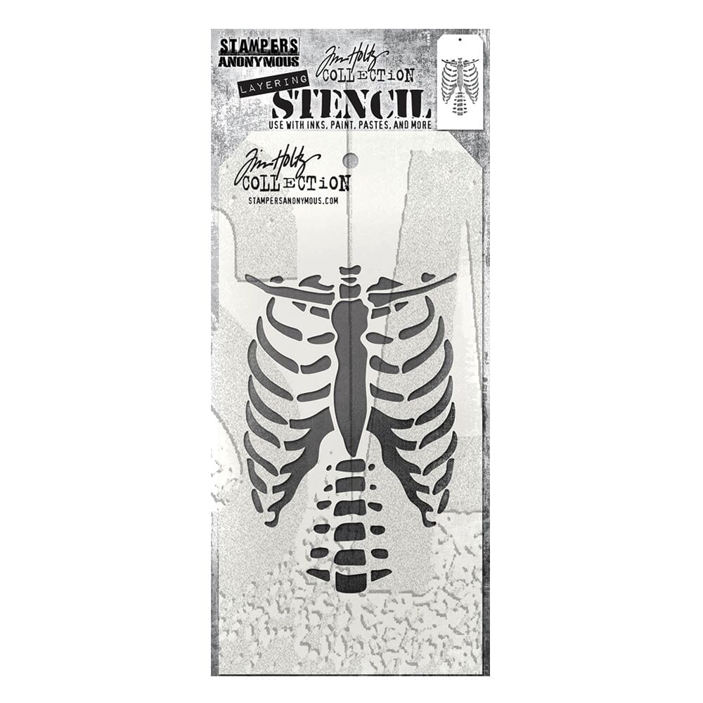 Tim Holtz Stampers Anonymous Layering Stencil Bones Tim Holtz Other 