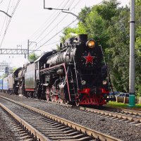 Паровозы Л-2057 и Л-2344 с поездом "GOLDEN EAGLE TRANS-SIBERIAN EXPRESS" :: Денис Змеев