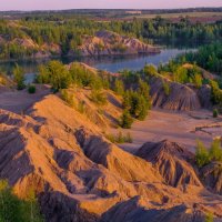 Романцевские Горы c розовой оттенькой заката :: Георгий А