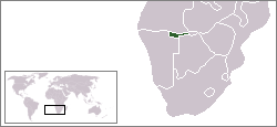 Ligging of Kavangoland
