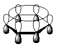 Representação estabilizada dos orbitais p do anel benzênico