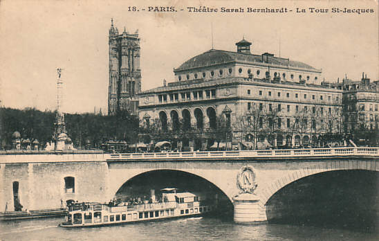 La Théâtre Sarah Bernhardt (nun Théâtre de la Ville) (ĉ. 1905)