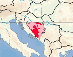 Location of Herzeg-Bosnia