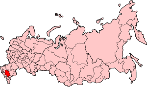 Розташування міста П'ятигорськ