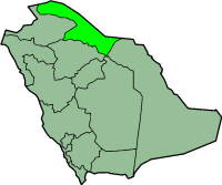Lokasi Propinsi Al-Hudud Asy-Syamaliyah di Arab Saudi